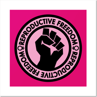 Demand Reproductive Freedom - Raised Clenched Fist - pink Posters and Art